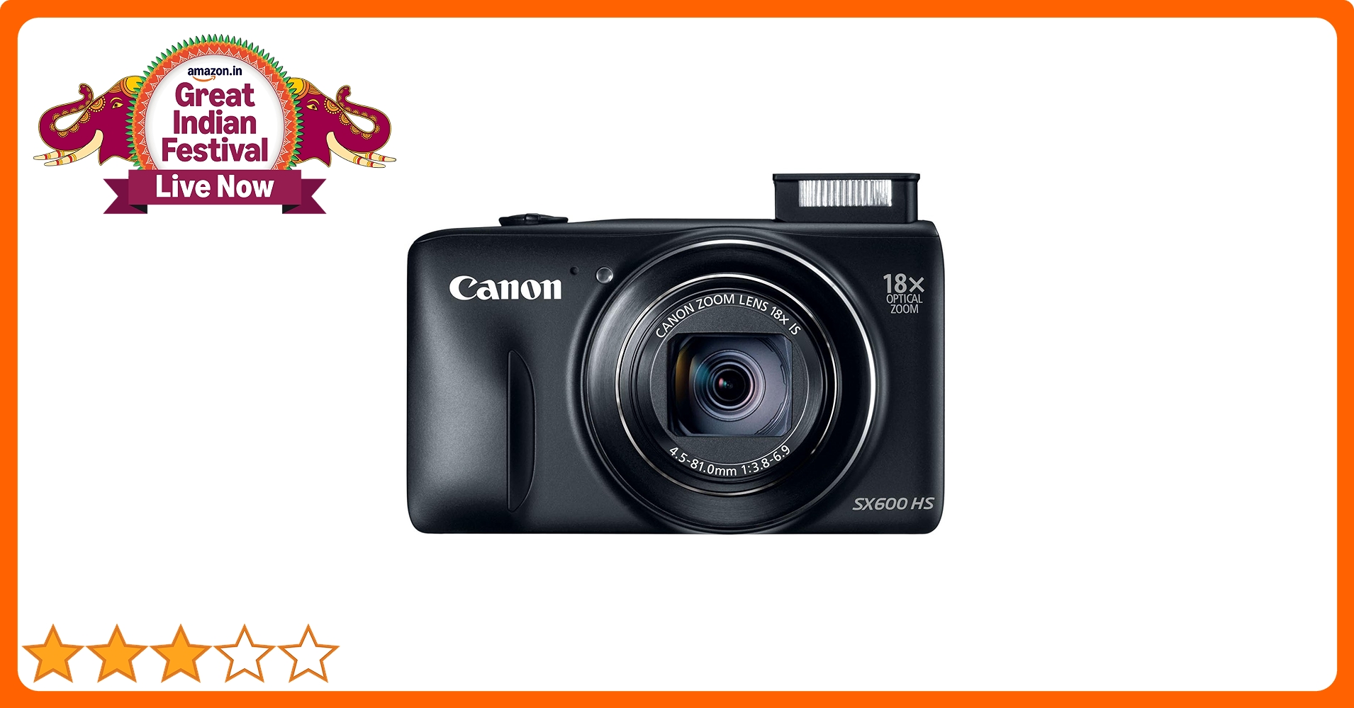 Canon Power Shot SX600HS キャノン ブラック Amazon.com : Canon Cameras US 9340B001 16MP Digital Camera